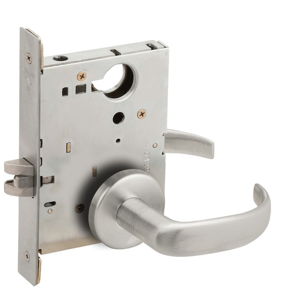 Schlage Grade 1 Passage Latch Mortise Lock, 17 Lever, B Rose, Satin Chrome Finish, Field Reversible L9010 17B 626 - main
